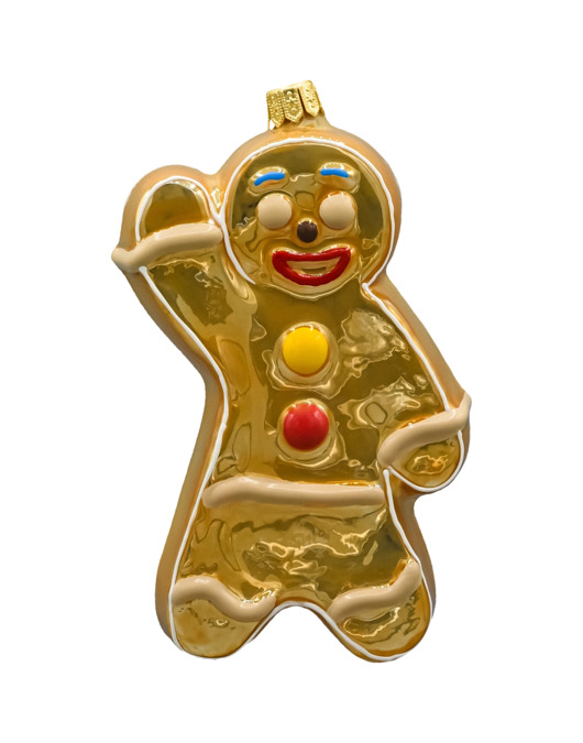 ozdoby choinkowe Bombka choinkowa: Piernikowy ludzik: złoty