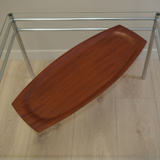 deski do krojenia i tace Taca tekowa, duński design, lata 60-te, produkcja: Dania