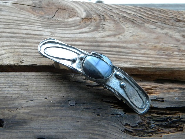 spinki i klamry do włosów Opal błękitny - klamra