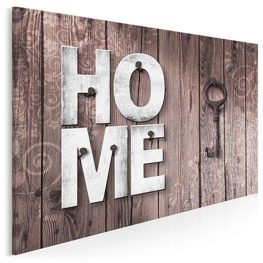 75801 Obraz na płótnie HOME DREWNO KLUCZ 120x80 VAKUdsgn