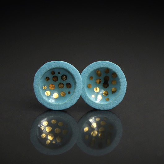 kolczyki ceramiczne Drobinki 11mm /stal chirurgiczna/