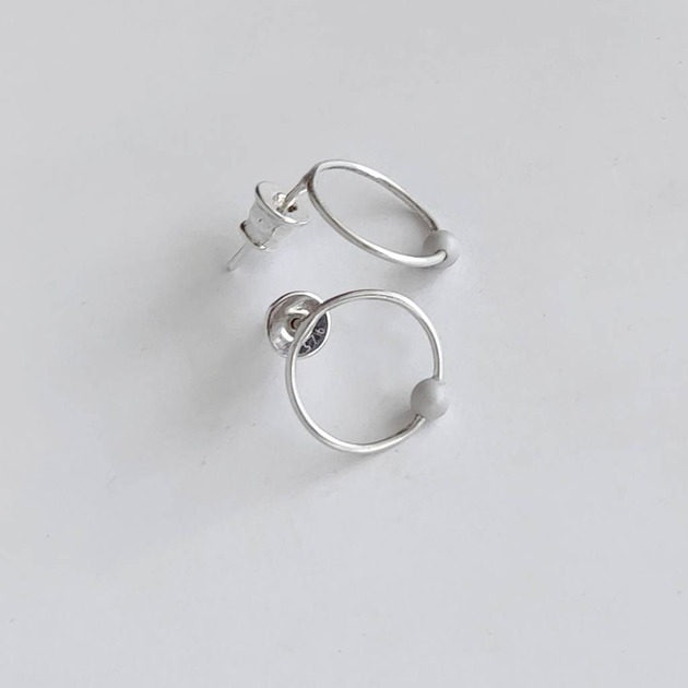 kolczyki z kamieniami Kolczyki OKRĄG