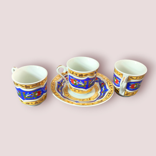 filiżanki Zestaw do kawy Kutahya, porcelanowy 6 sztuk filiżanki 60ml