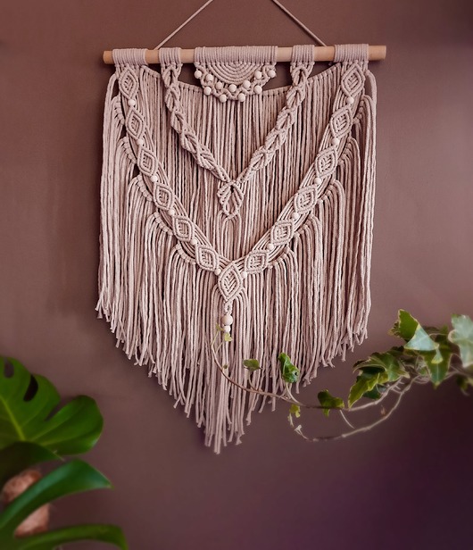 makramy Boho makrama Sofia - beżowa