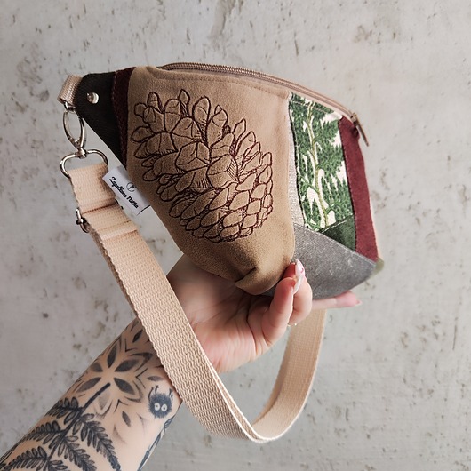 saszetka nerka Nerka XXL unikat szyszka