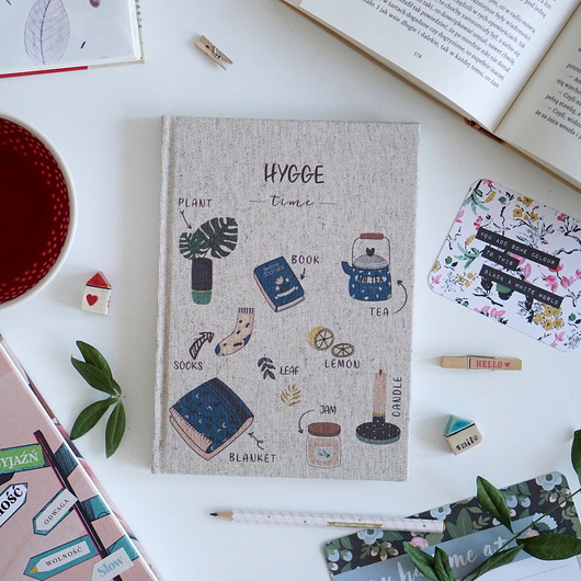 Notes w kropki A5 Lniany Hygge time Pracownia Zeszytów