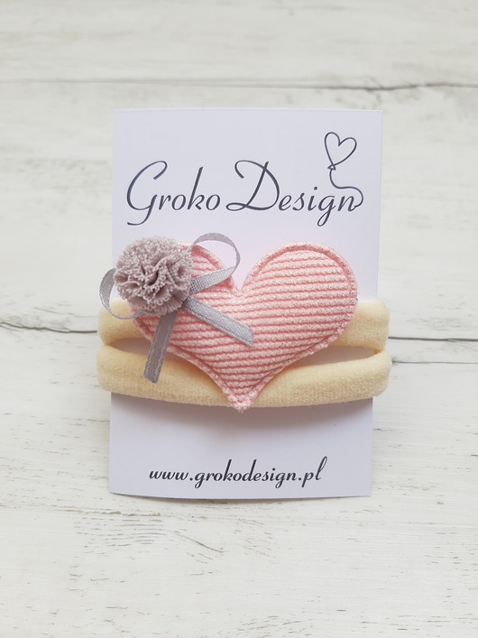 Opaska do włosów serduszka pastelowe GroKo Design