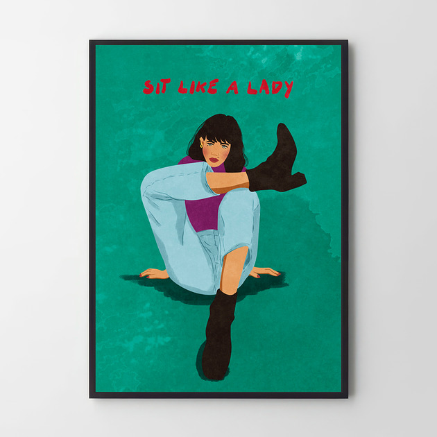 plakaty Plakat Usiądź jak chcesz, kobiecość nie zna granic form