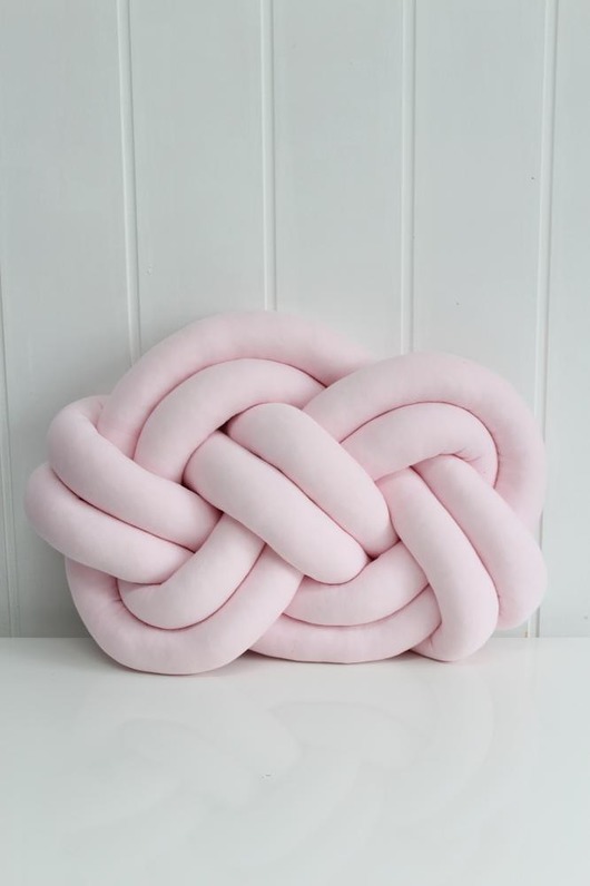 DOUBLE KNOT PILLOW=precel=sugar rose=słodki róż laluu