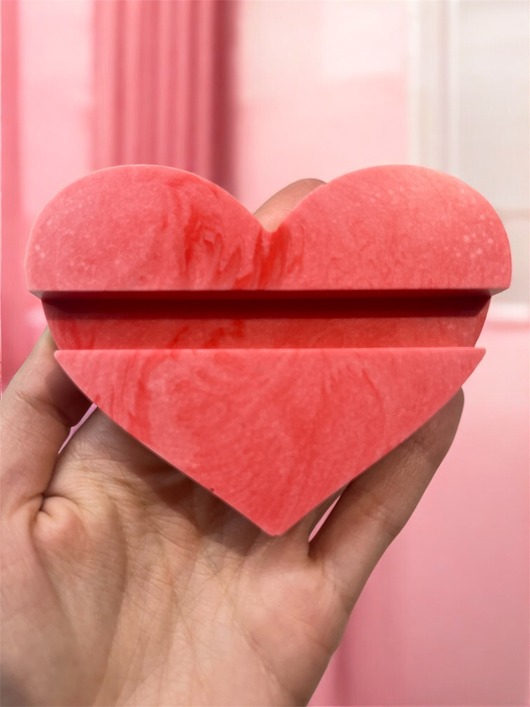 etui na telefon Podstawka czerwona serce na telefon