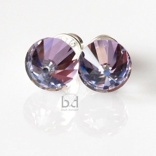Ćwieki Sztyfty kryształ Swarovski (8 mm) Black Diamond