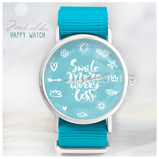 Happy Watch - Smile more - amarantowy _ ball esp Makaliboo