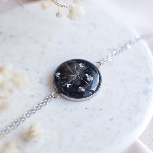 bransoletki z żywicy Bransoletka z rzęsek dmuchawca