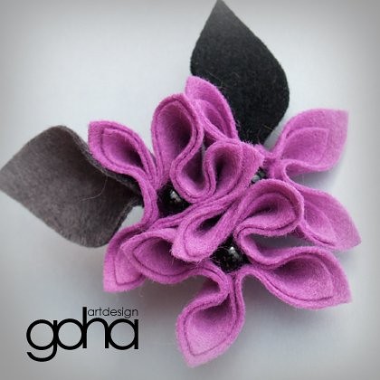 Wrzosowa z czarnym FlowerFelt Design