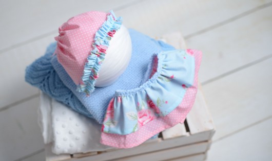 Czapeczka + spódniczka NB do sesji foto LalaShop