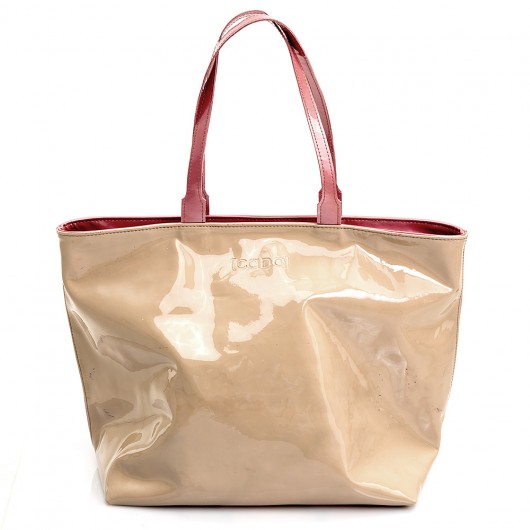 Dwukolorowa Skórzana Torebka Damska vanilla CADOaccessories