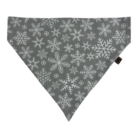 ubranka dla zwierząt Dwustronna bandana dla psa Płatki śniegu, świąteczna