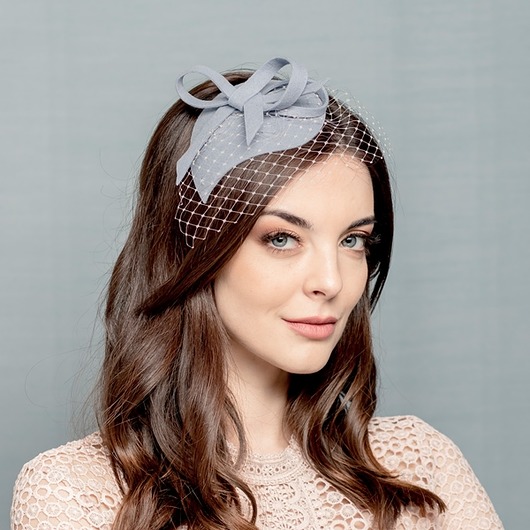 Błękitny filcowy fascynator BOZKA Luxury Handmade