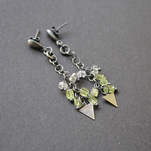 kolczyki z kamieniami Kolczyki Lemoniada