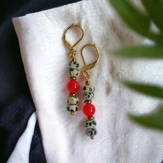 kolczyki z kamieniami Kolczyki : red currant collection : kolczyki II