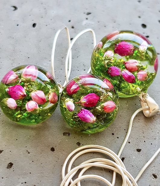 zestaw-wrzos z mchem Grol Jewellery