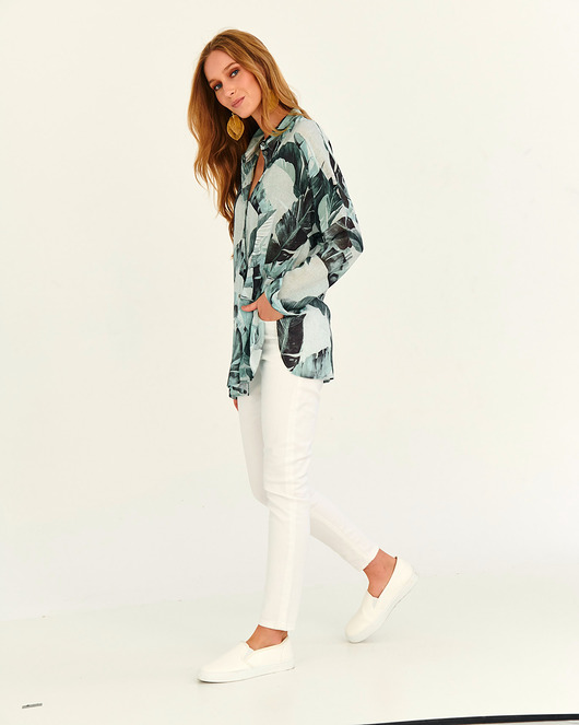 koszule damskie  Koszula w liście bananowca