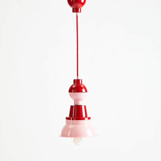 lampy wiszące Fern Flower Lamp Pink & Red