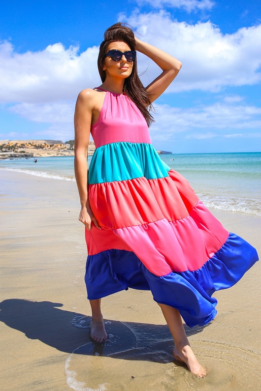 sukienki maxi damskie Sukienka MAXI RAINBOW