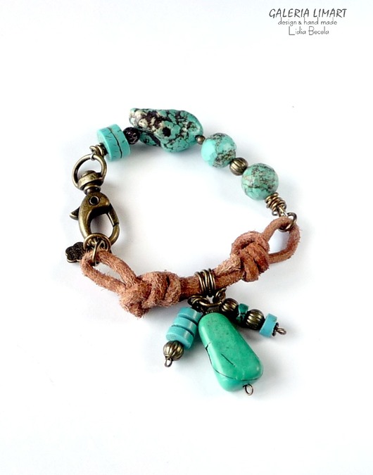 Boho chic. Bransoletka z zawsze modnymi turkusami Galeria Limart