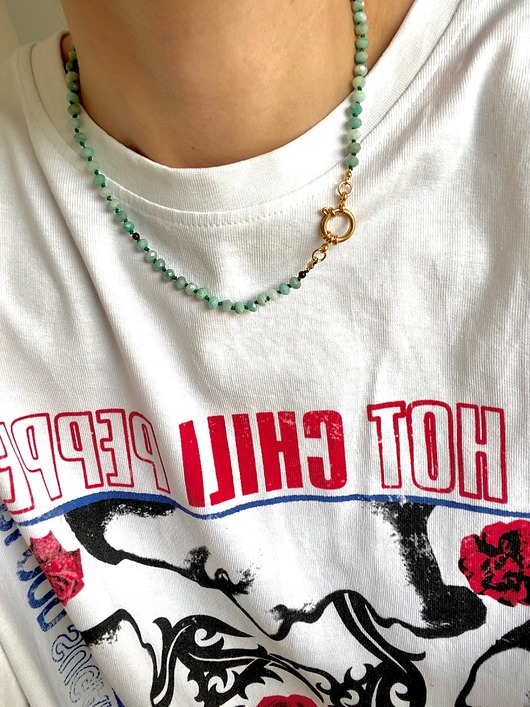 chokery Naszyjnik z amazonitu