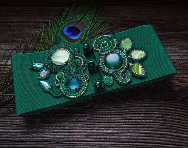 paski damskie Pasek soutache- NA ZAMÓWIENIE