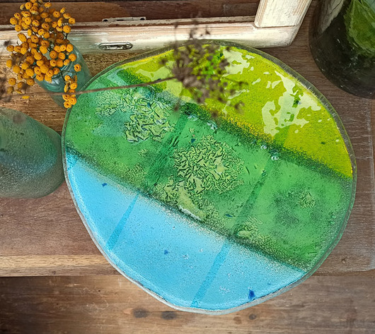 patery i talerze Szklana patera