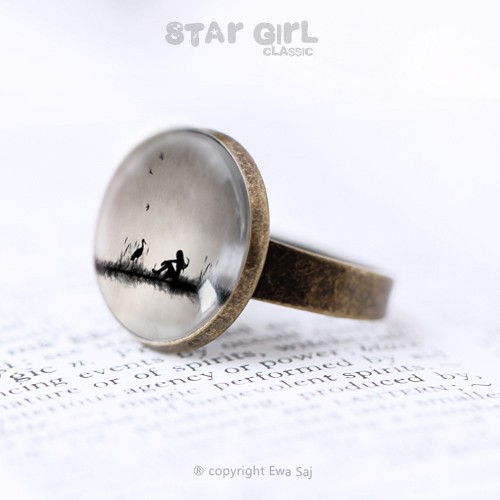Star Girl Classic Bocian, pierścionek Ewa Saj Fotografie