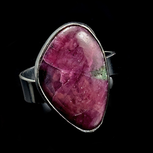 pierścionki srebrne Pierścionek Bordowy rubin