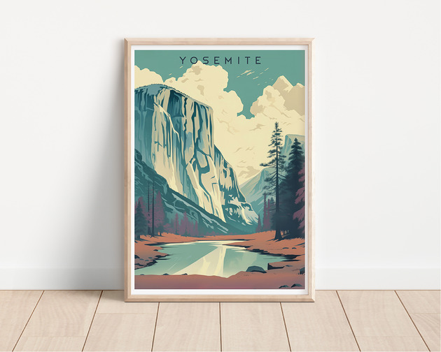 plakaty Plakat park narodowy Yosemite passe-partout