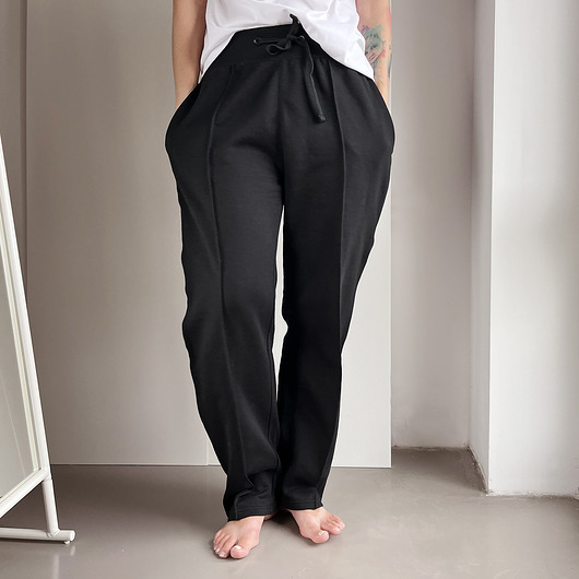 spodnie dresowe damskie Spodnie dresowe w kant czarne