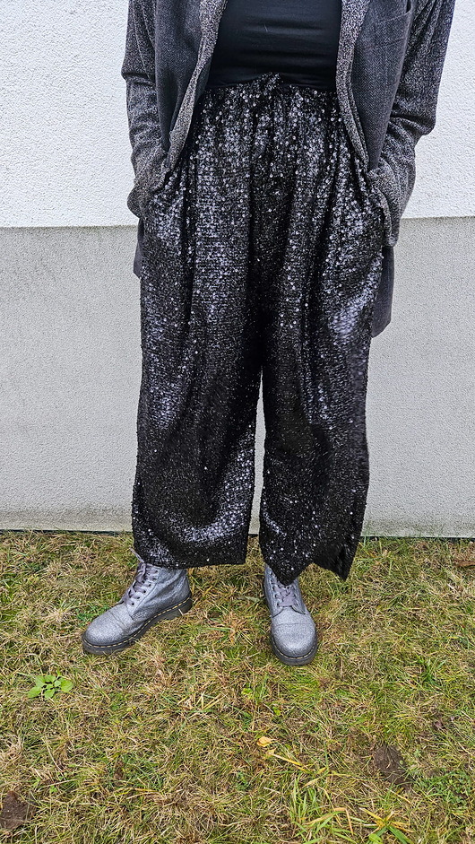 spodnie materiałowe damskie Spodnie black party