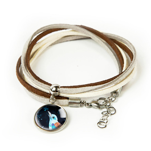 NIGHT BIRD bransoletka z rzemieniami muamua design