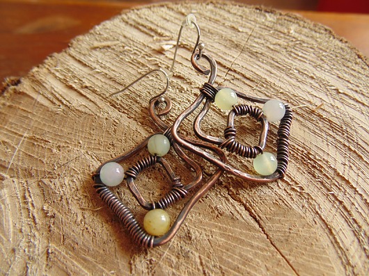 kolczyki wire wrapping Kute  - kolczyki
