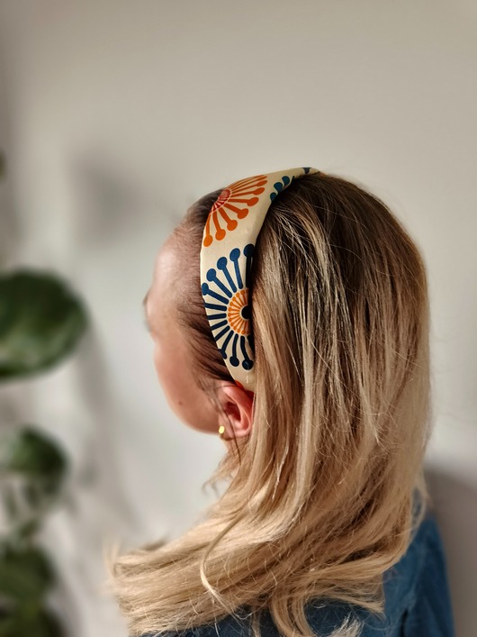 opaski do włosów Jedwabna opaska do włosów kolorowe parasole SILK CHARM