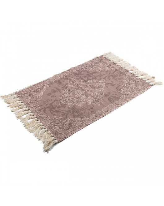 dywany Dywanik z Chwostami Dywanik Łazienkowy Boho Dark Rose 60x90 cm