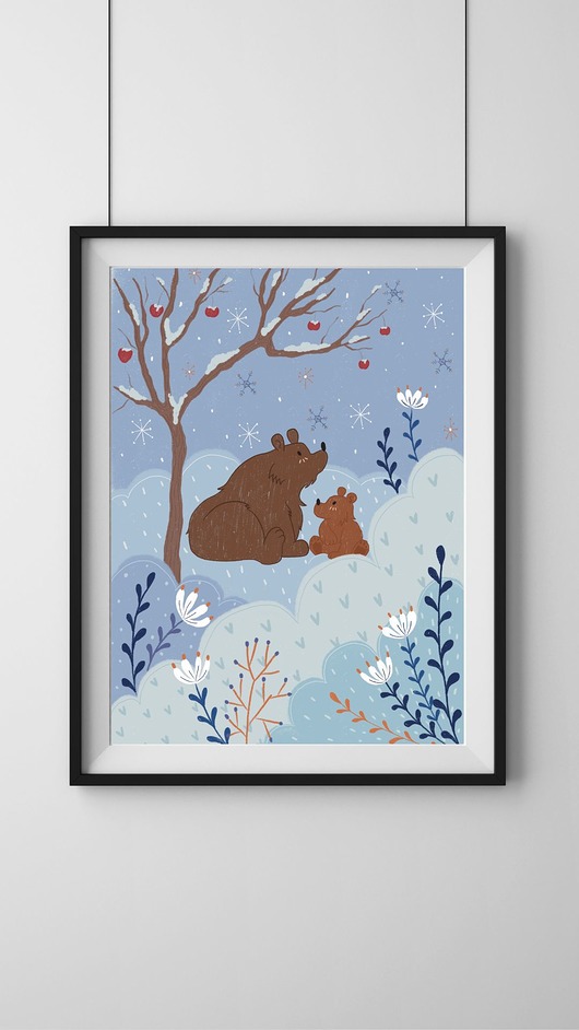 grafiki i ilustracje Winter bears