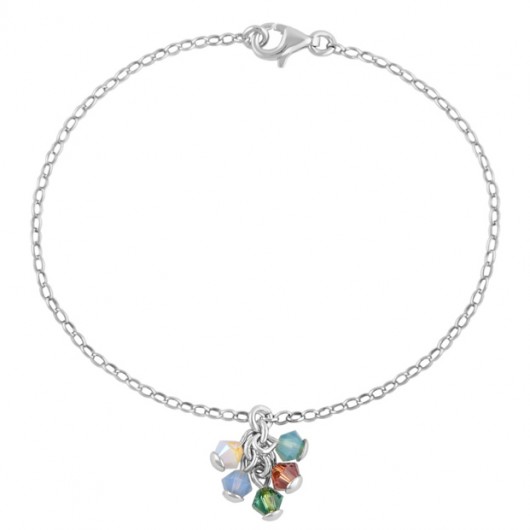 Lśniące kryształki swarovski na łańcuszku. Laoni