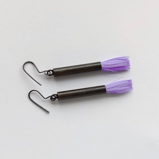 kolczyki z piórami PIÓRKO kolczyki