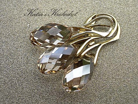 kryształ SWAROVSKI BRIOLETY GOLDEN KPL Katia i krokodyl