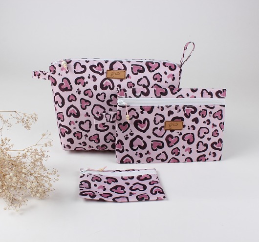 kosmetyczki Komplet 3 kosmetyczek - idealny prezent walentynkowy