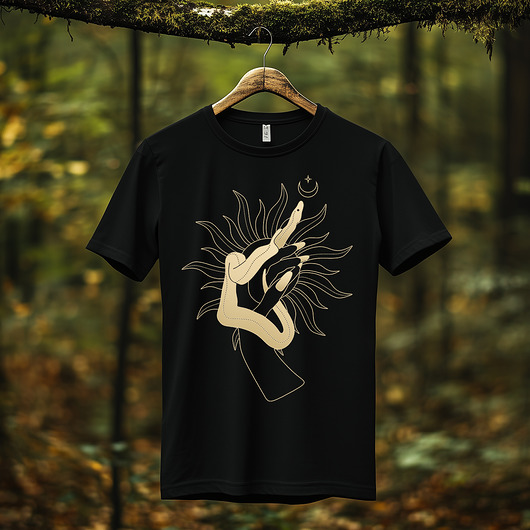 t-shirty męskie Koszulka - Alchemia Symboli, Dłonie wiedźmy i wąż #7