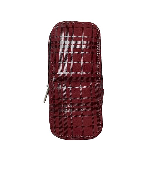 piórniki Etui na 3 pióra długopisy bordowe skóra