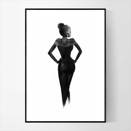 Plakat BLACK DRESS 30x40 CM MUKKO