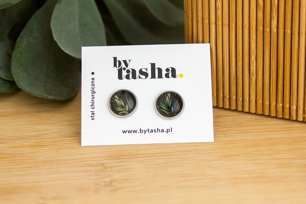 kolczyki szklane KOLCZYKI WKRĘTKI SZKLANE UNIQUE  12mm/39